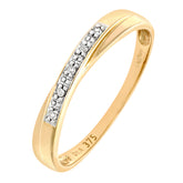 Diamond Pave Twist Half Eternity Ring in UK Hallmarked 9ct Yellow Gold